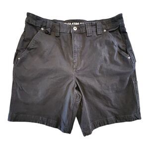 Duluth Trading Co Khaki Black Flex Fire Hose Carpenter Workwear‎ Shorts Size 38